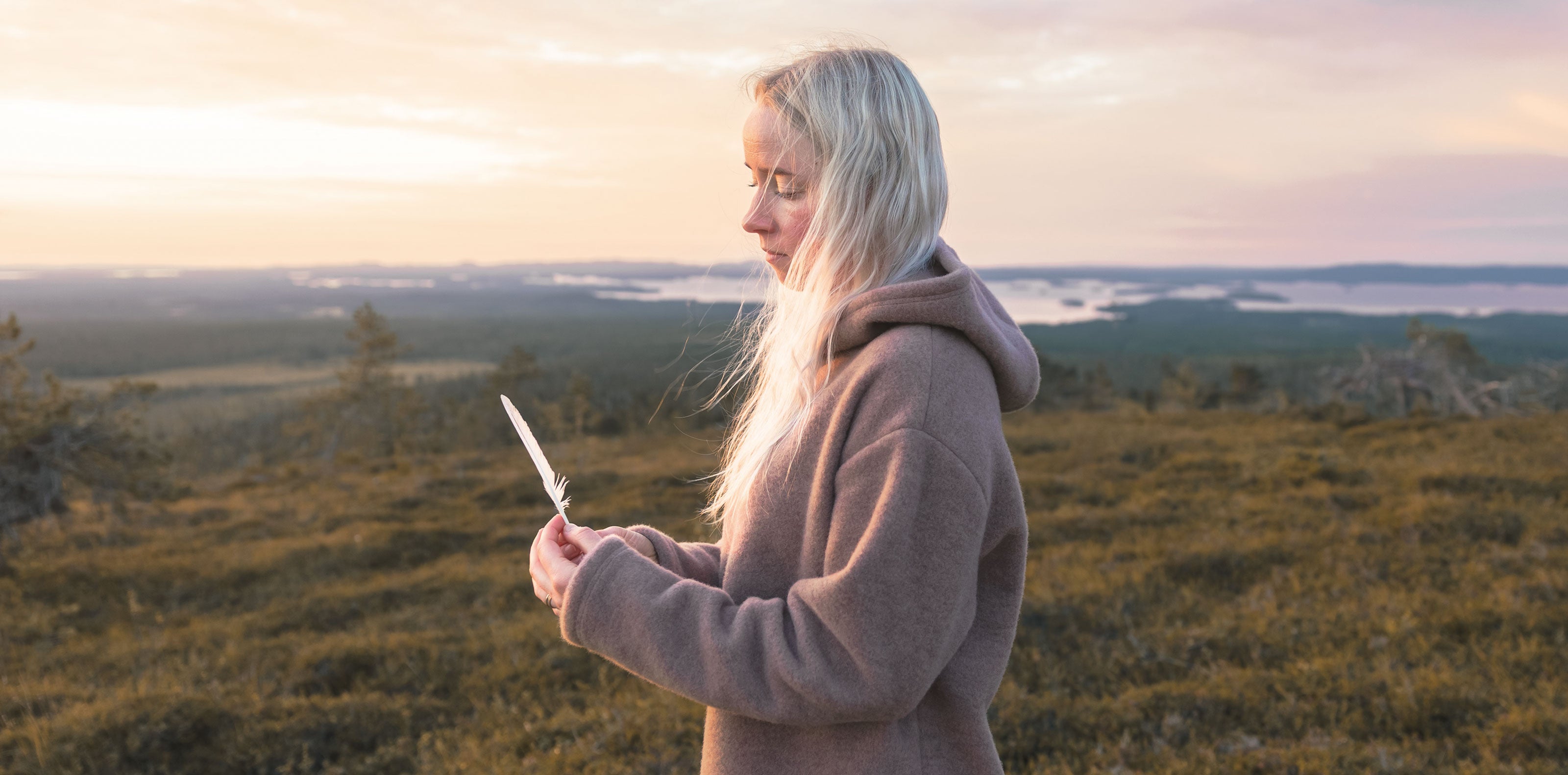 Ruskovilla villafleecehuppari kanerva, unisex