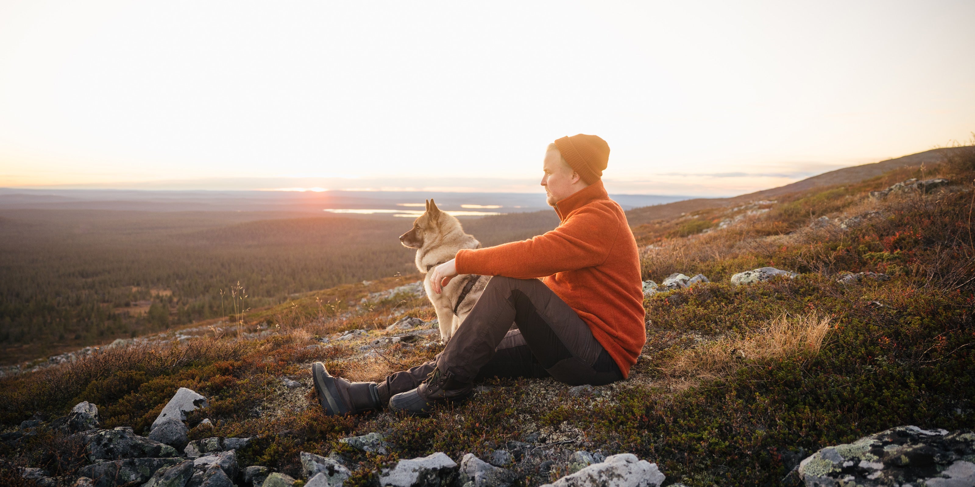 Ruskovilla miesten villafleecetakki hilla