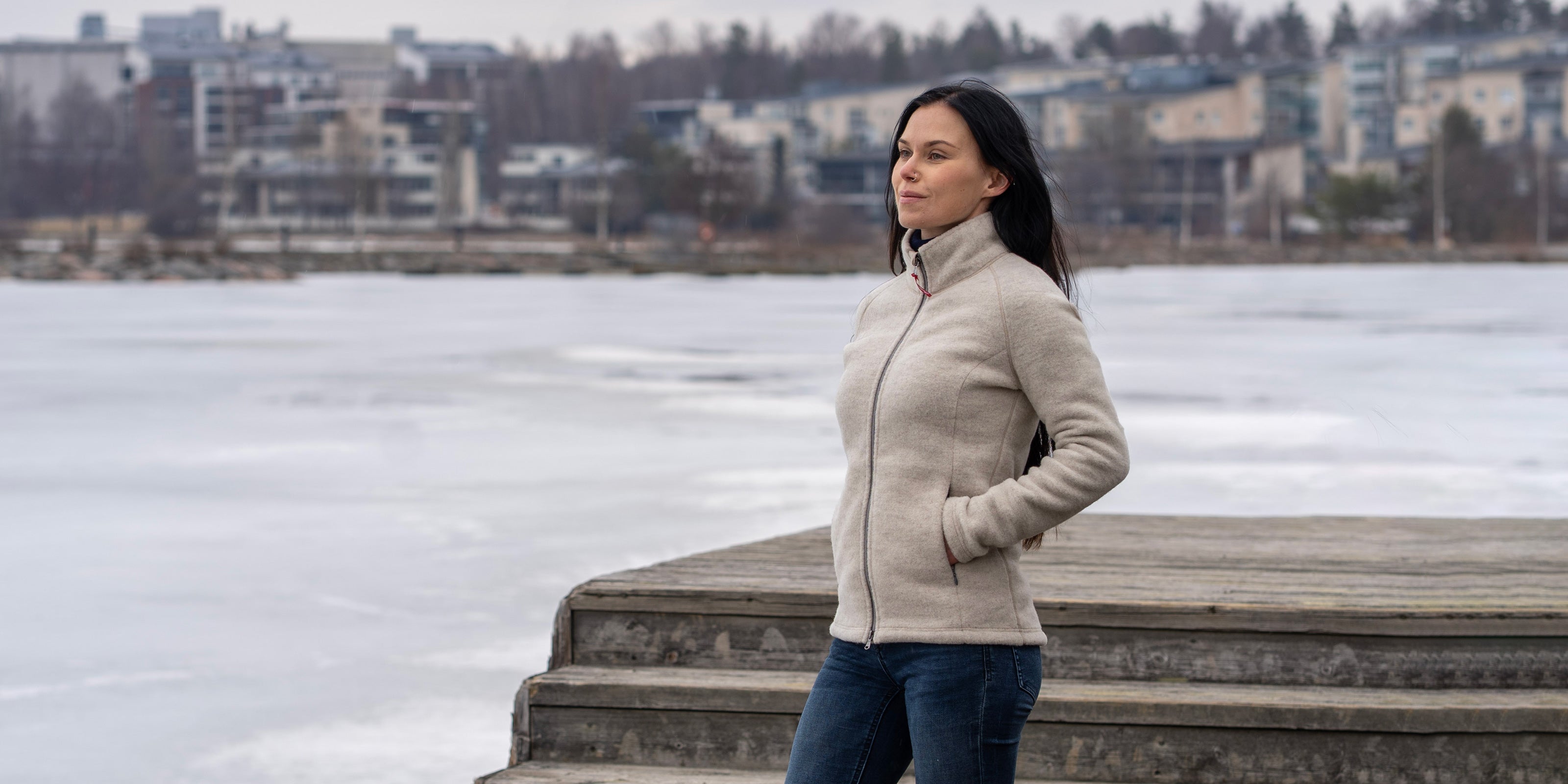 Naisten villafleecetakki, dyyni