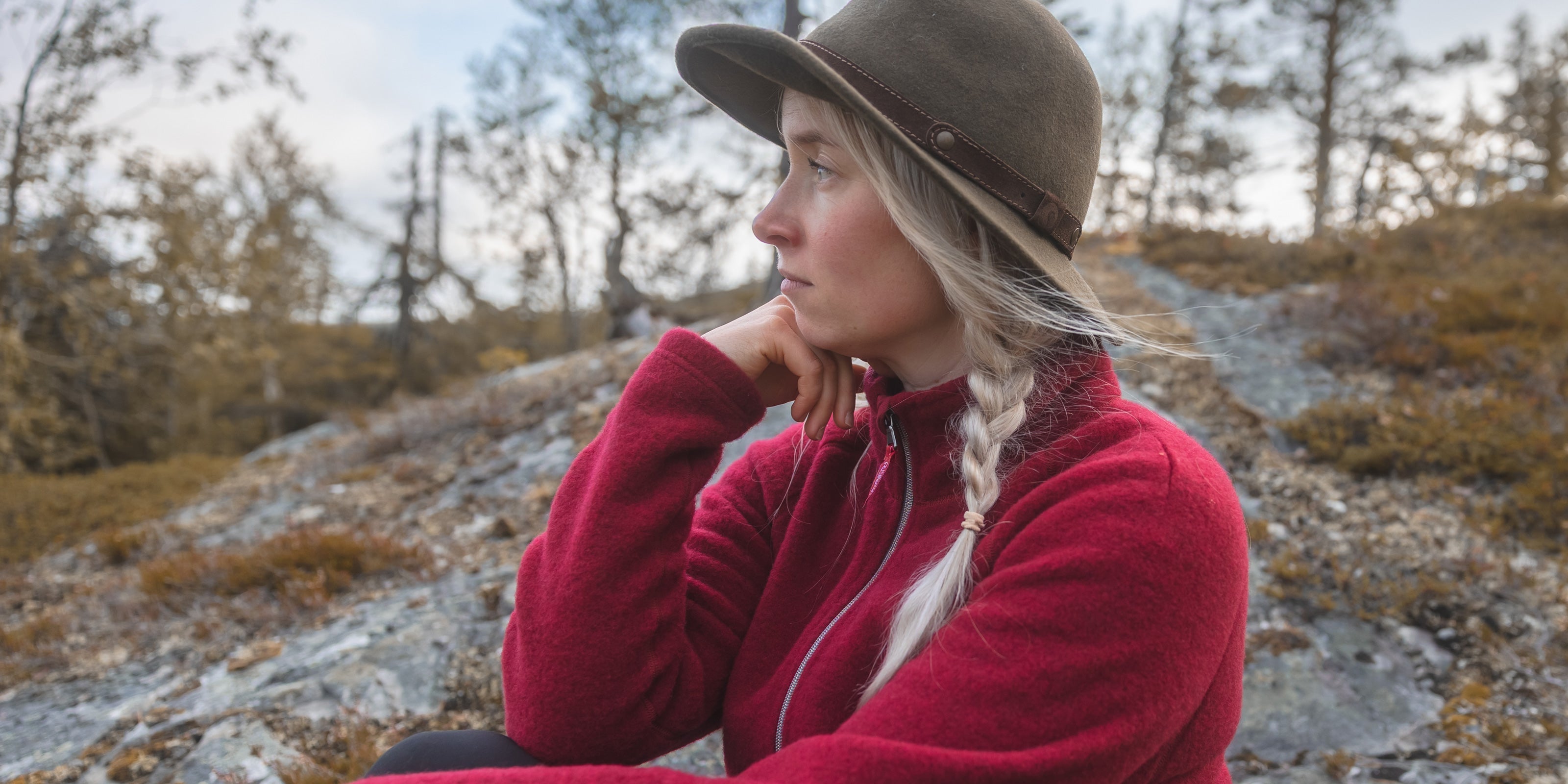 Naisten villafleecetakki, karpalo