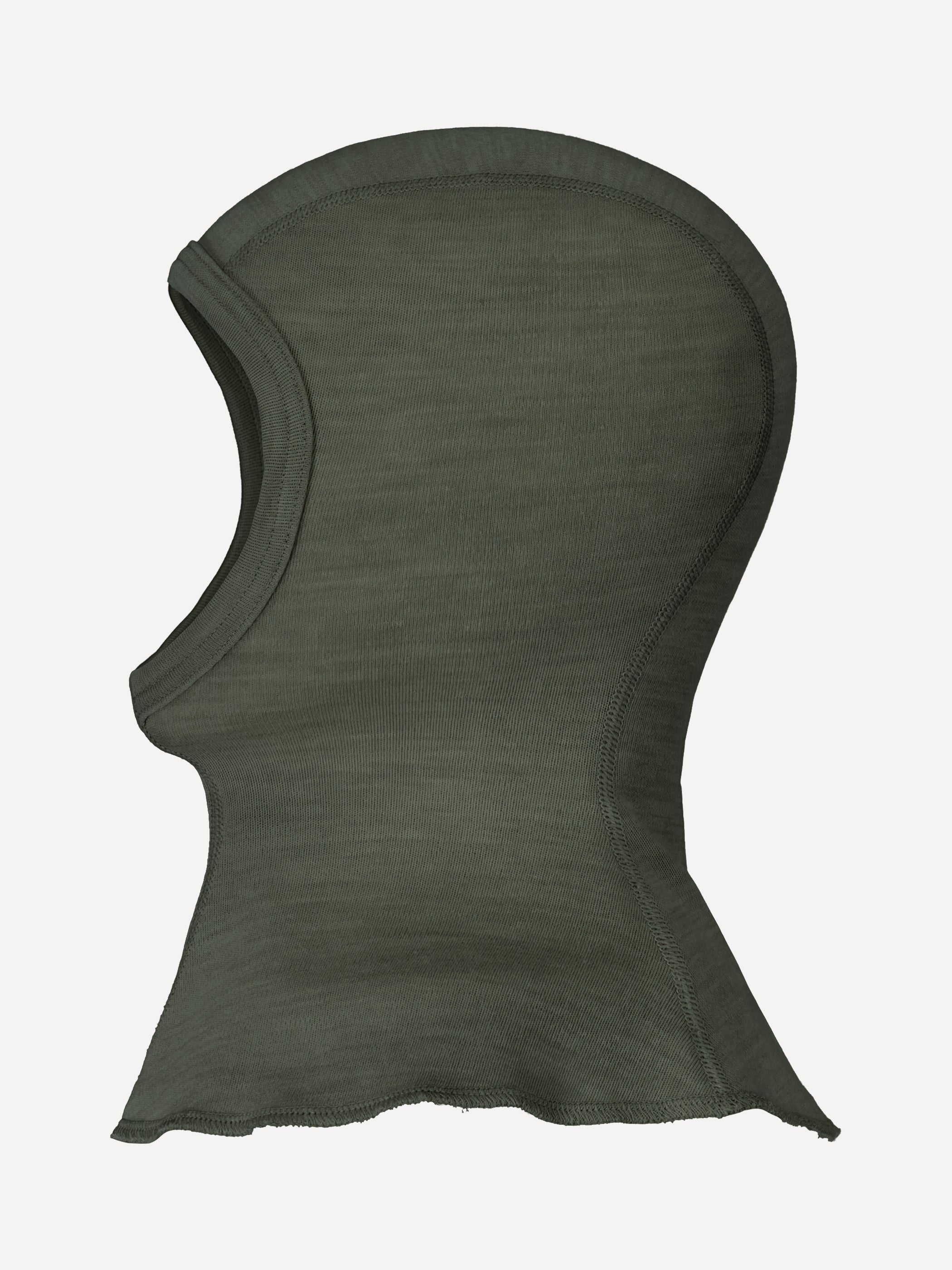 Baby balaclava, merino wool, green