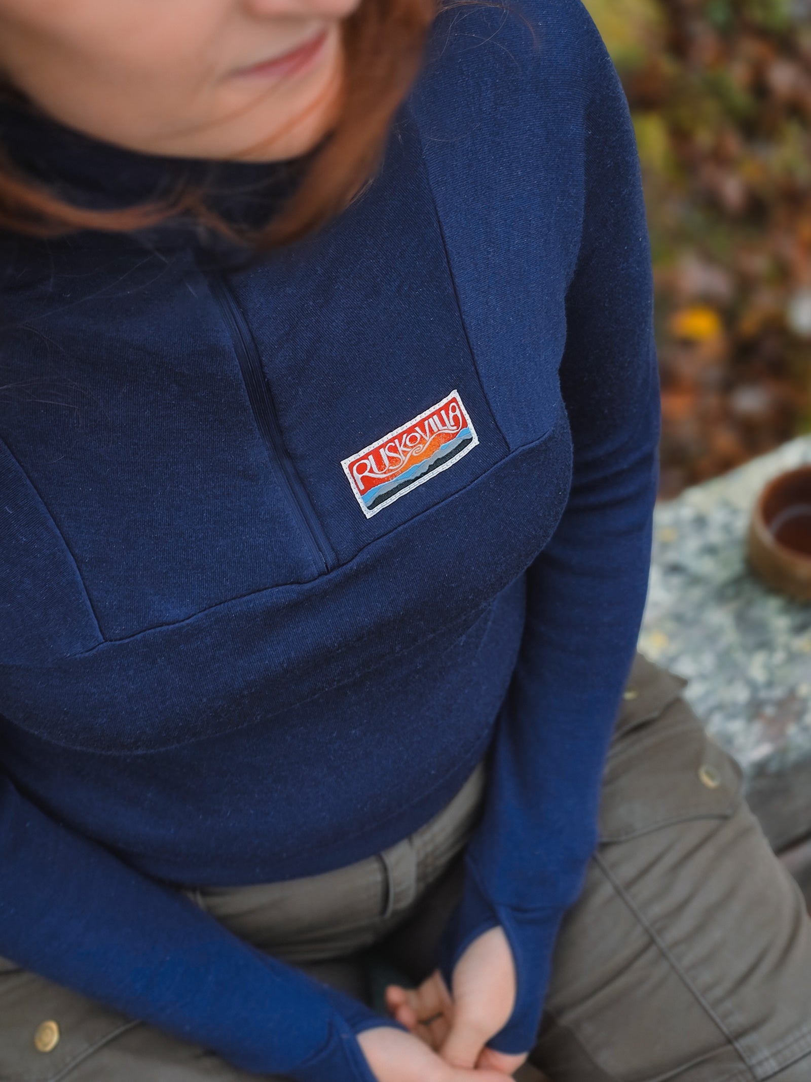 Ulkoikerraston paita merinovillaa, sininen, unisex