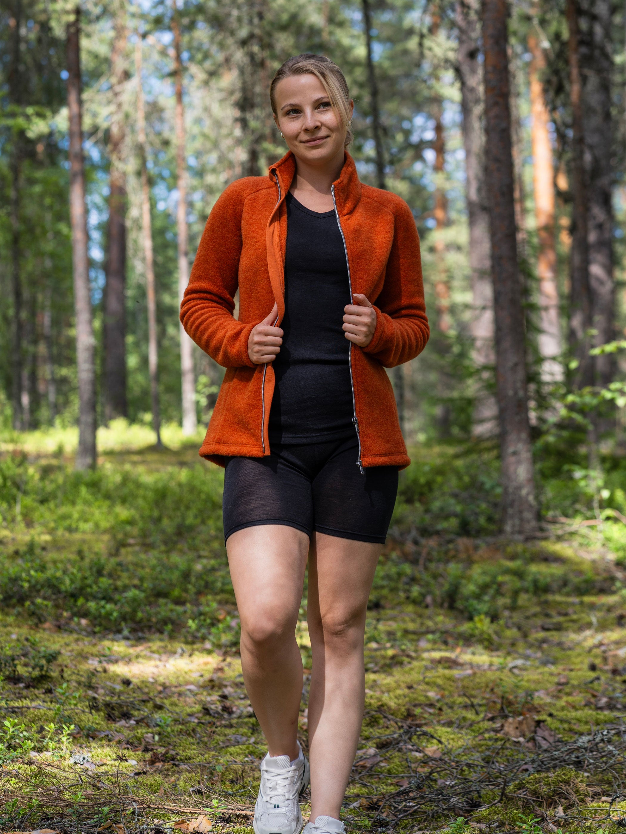 Puolihousut silkkivillaa, unisex, musta, Ruskovilla