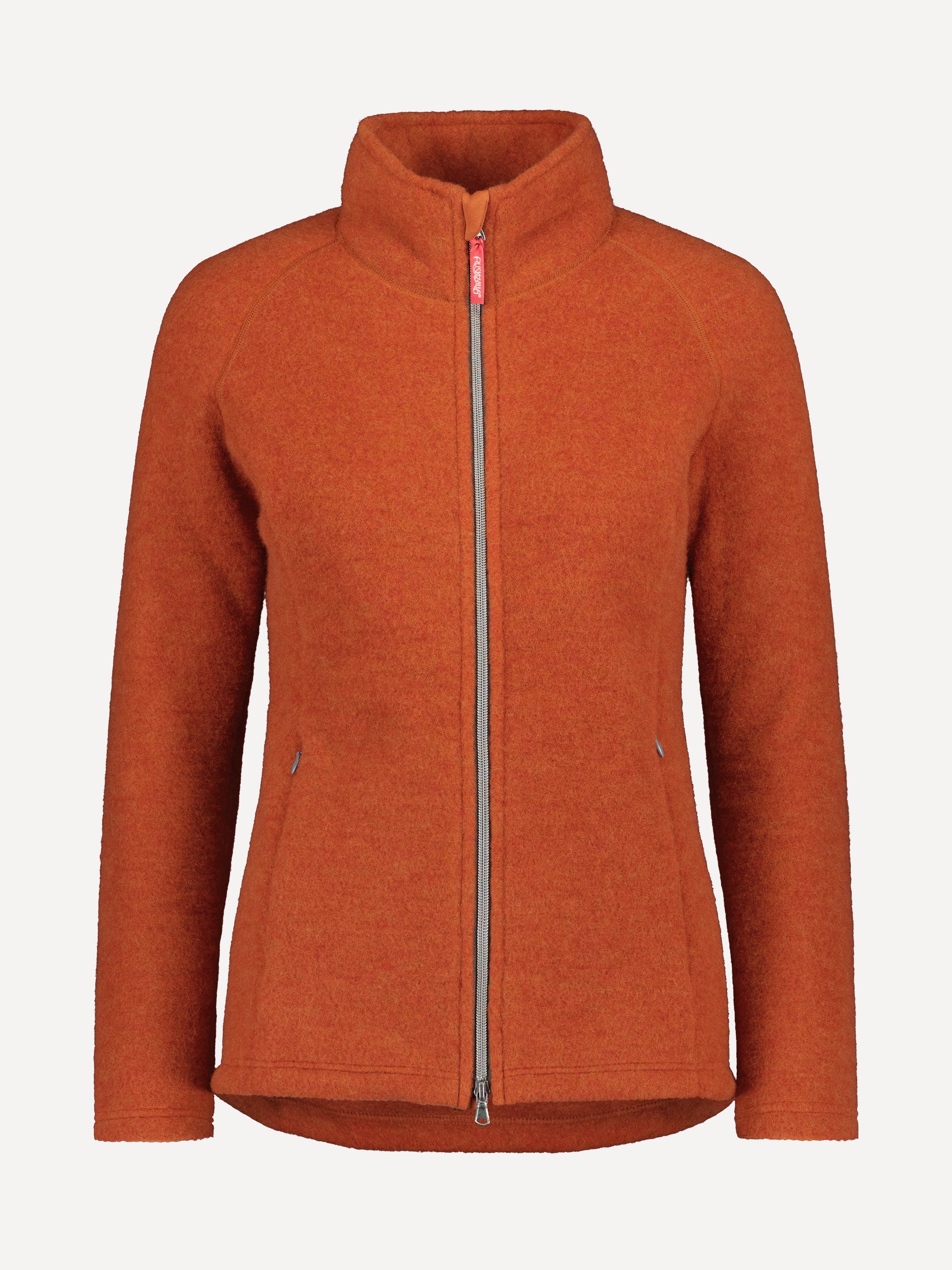 Ruskovilla naisten villafleecetakki, väri hilla / oranssi