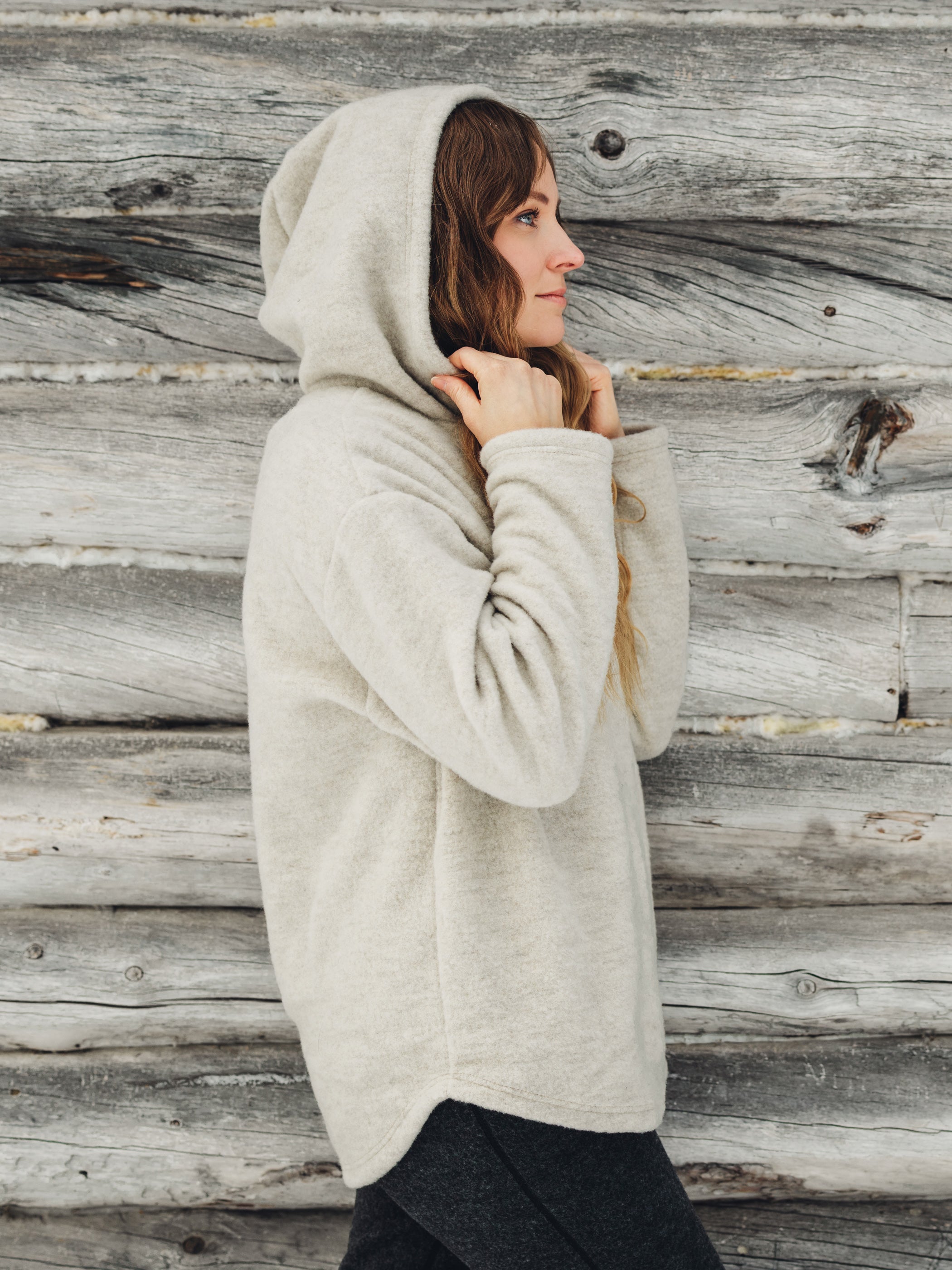 Ruskovilla villafleecehuppari, unisex, dyyni