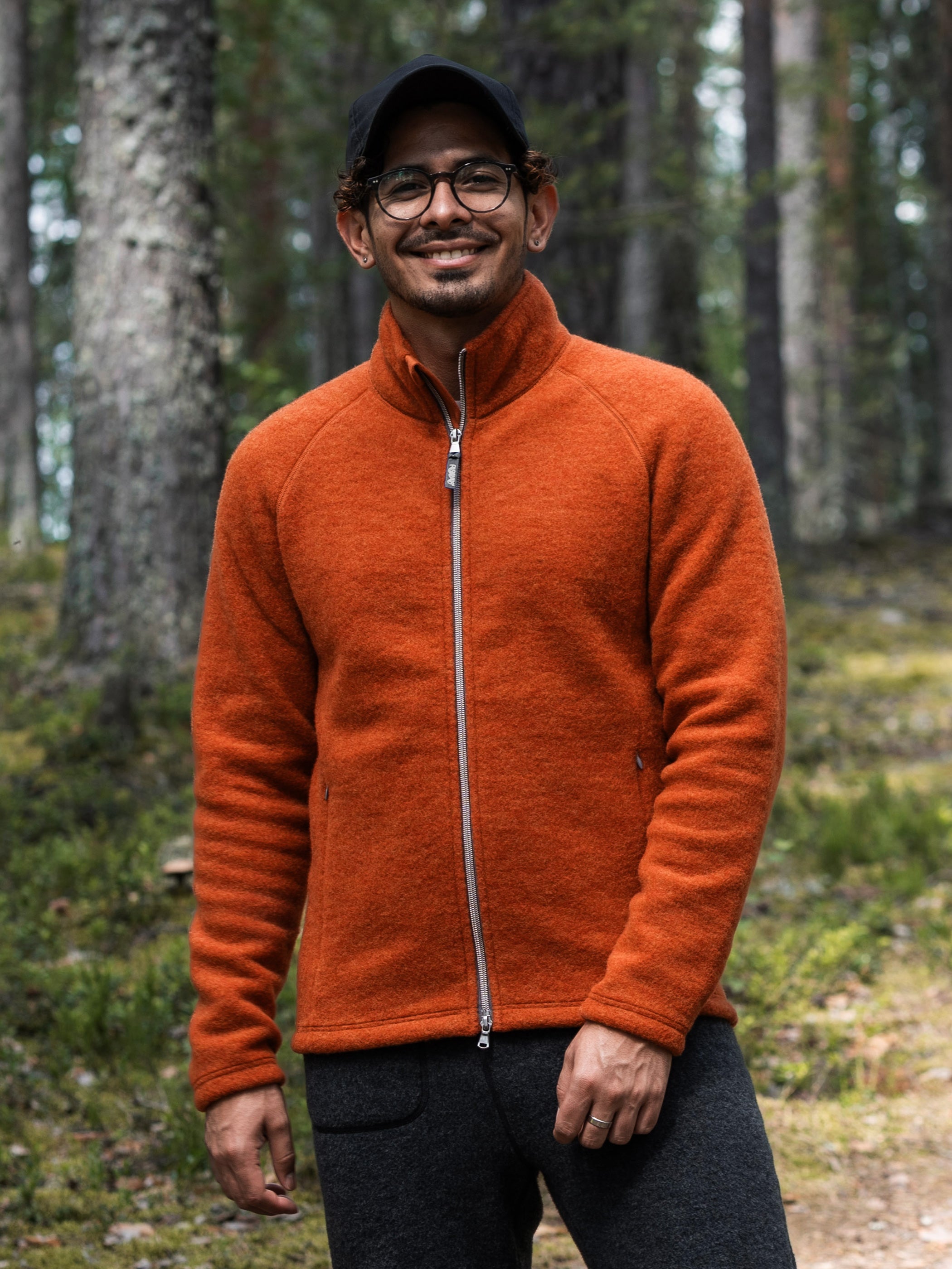 Miesten villafleecetakki, hilla, Ruskovilla