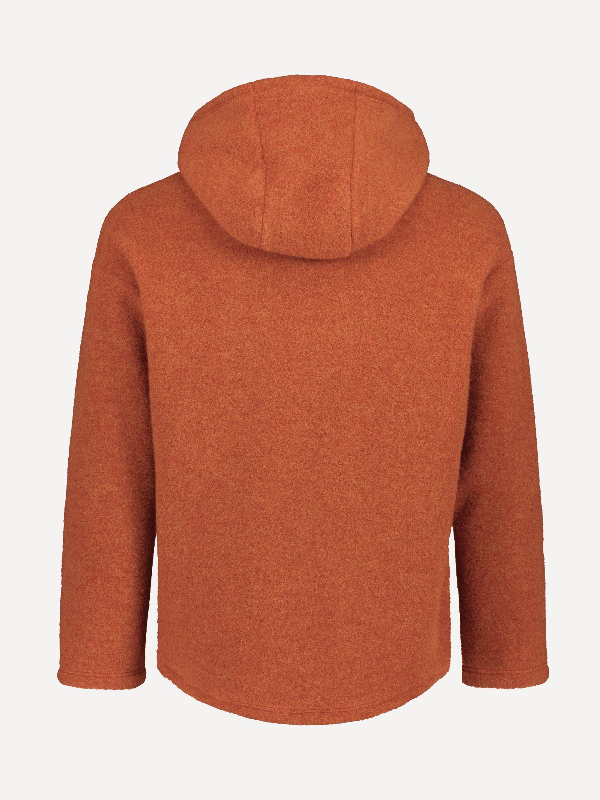 Ruskovilla villafleecehuppari takaa, väri hilla / oranssi