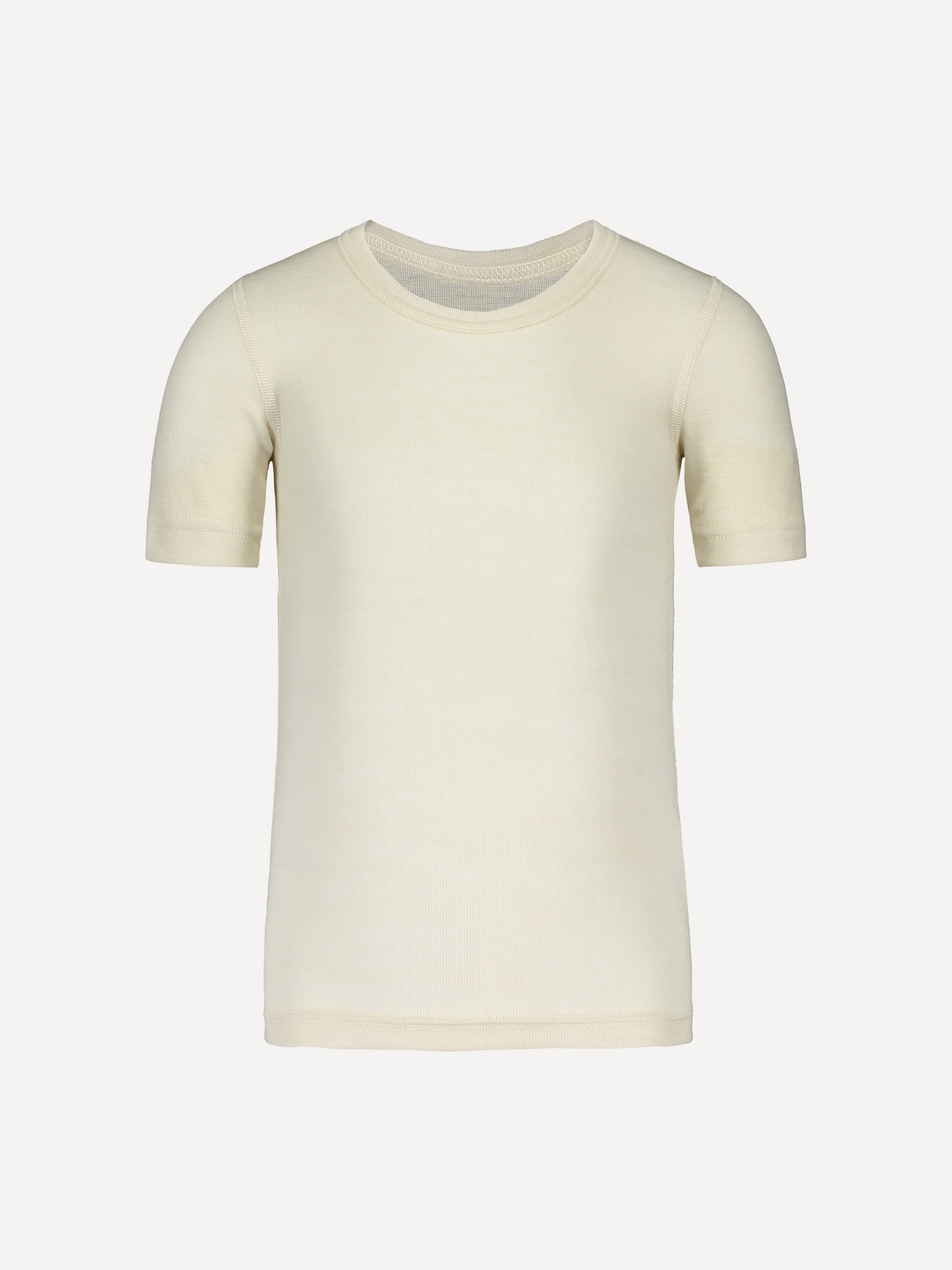 OUTLET: Children's short-sleeved undershirt, silk wool, white