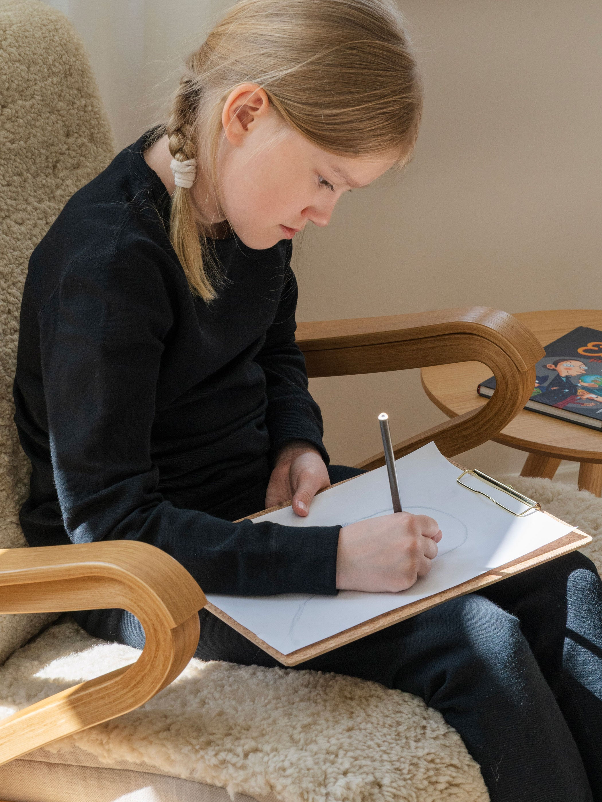 Lasten merinovillakerrasto musta, Ruskovilla