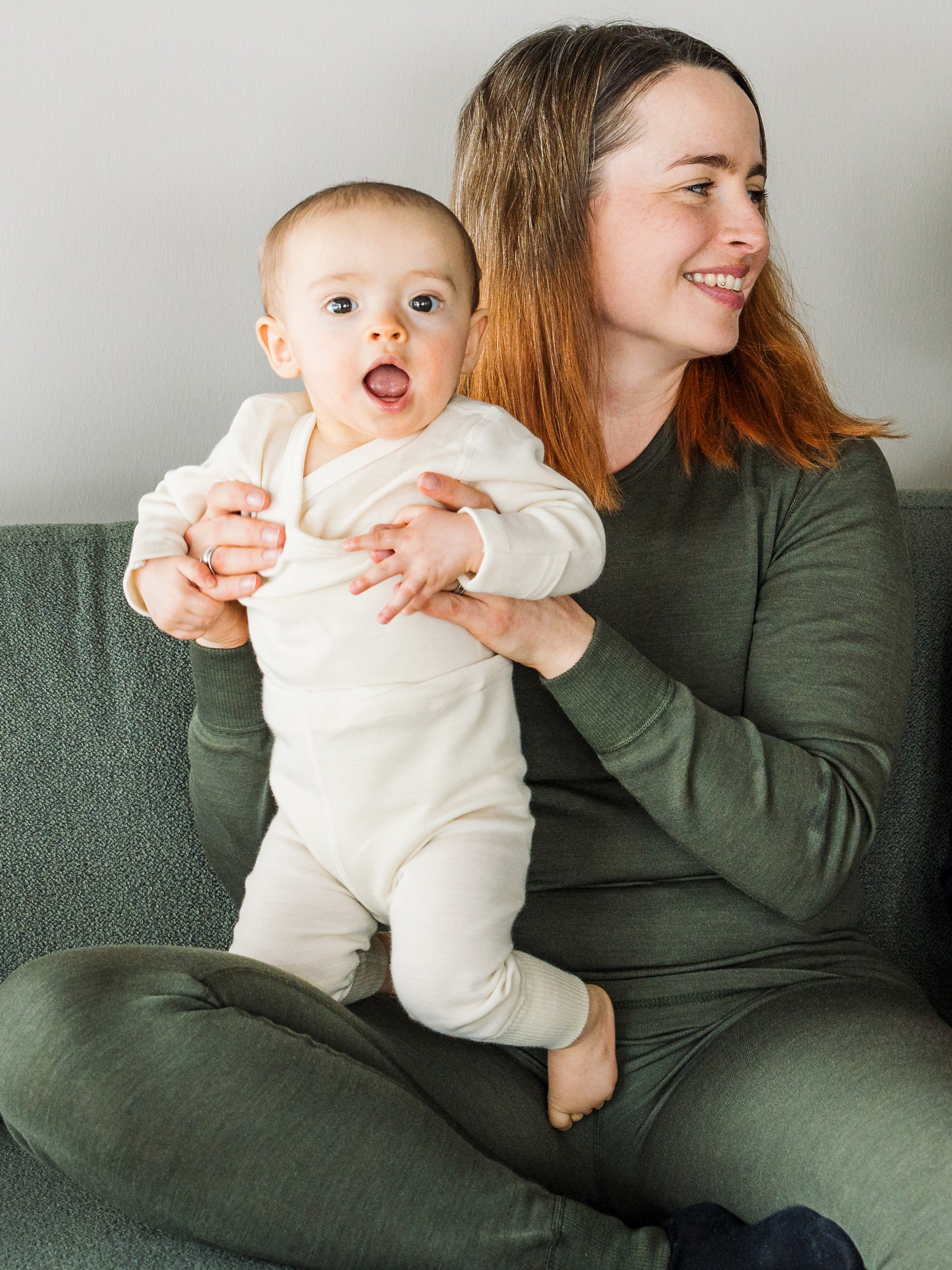 Baby body, merino wool, white