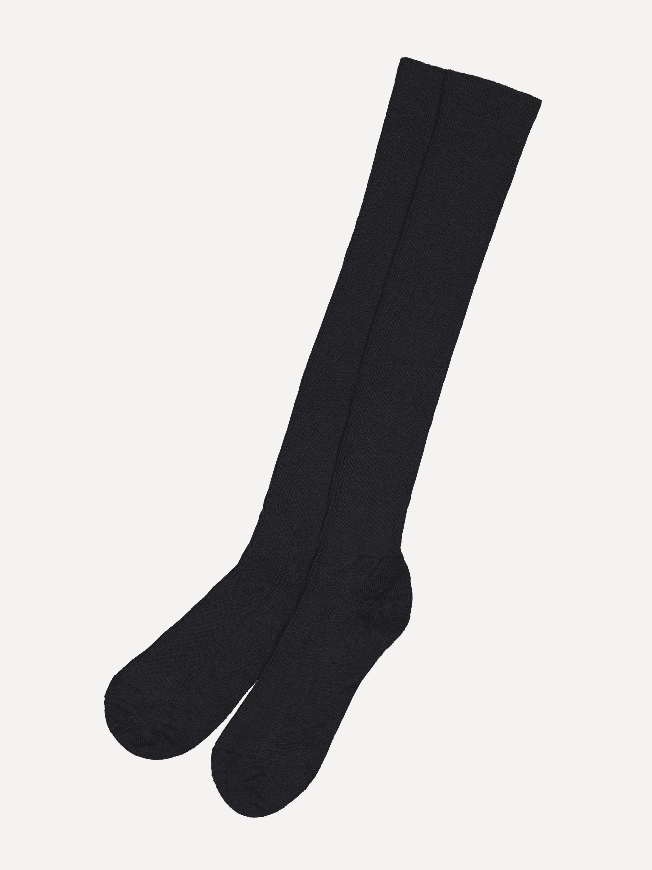 Knee high socks, merino wool, black