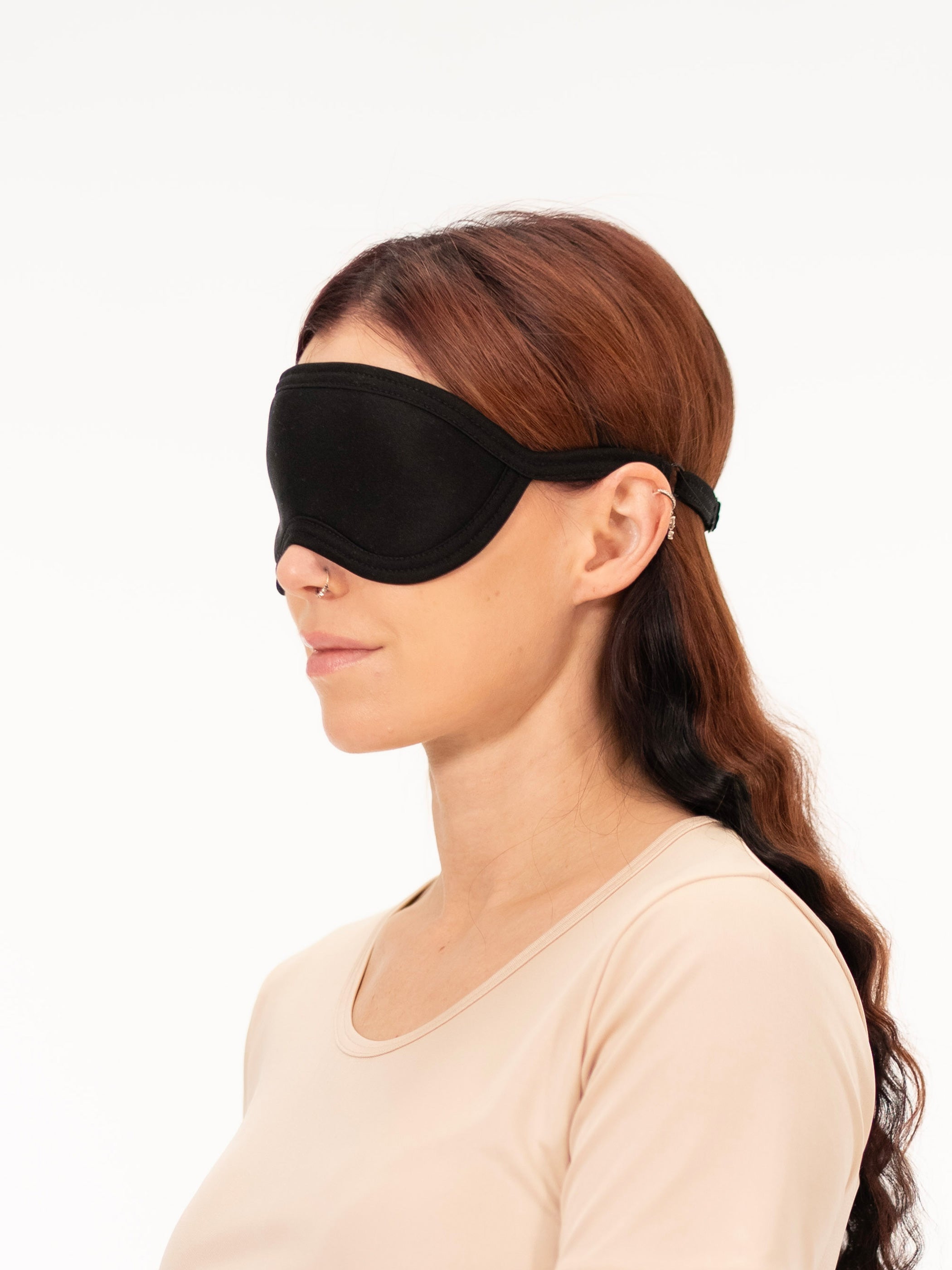 Ruskovilla silkki unimaski, musta