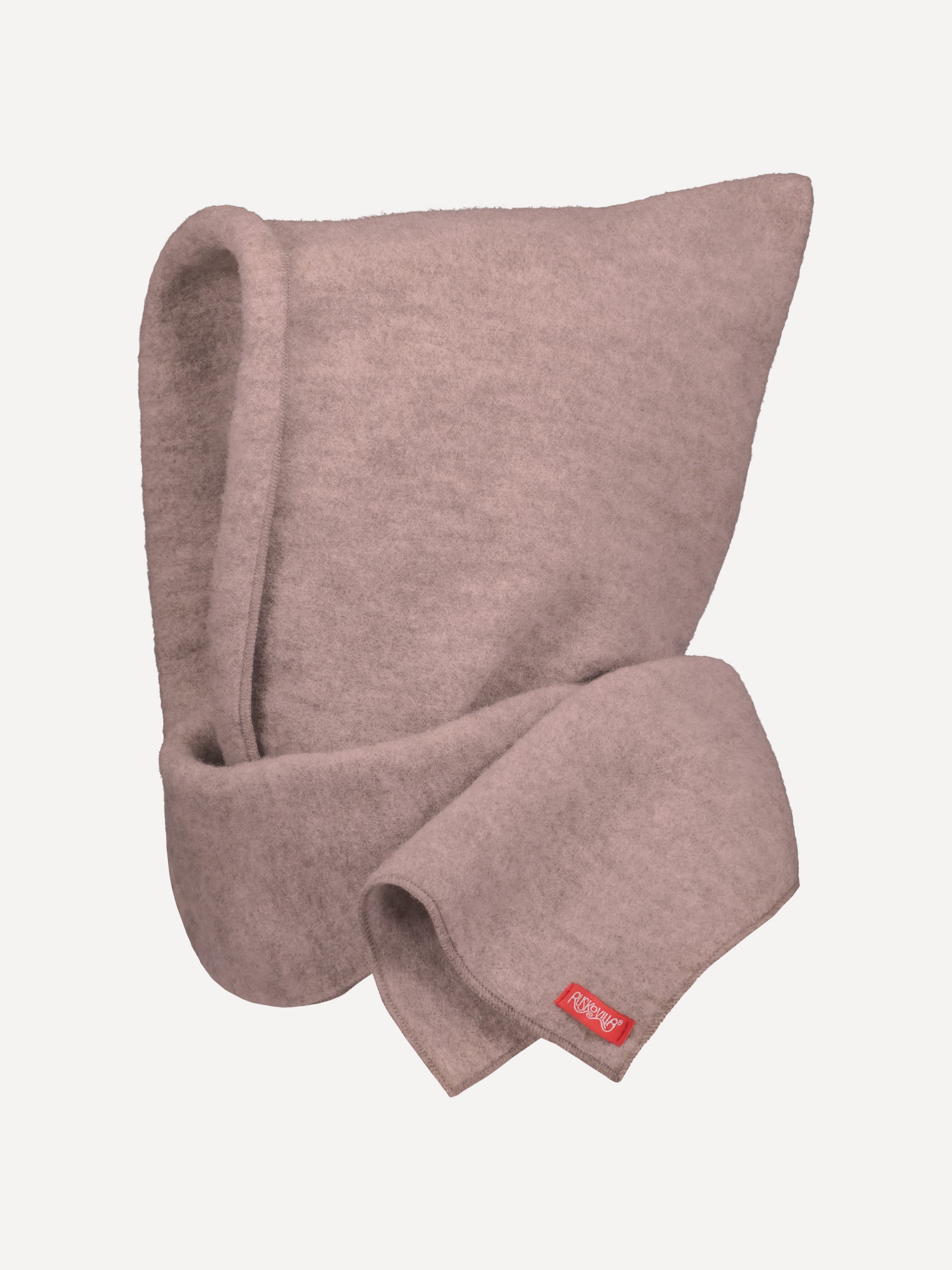 Ruskovilla huppuhuivi villafleeceä, kanerva