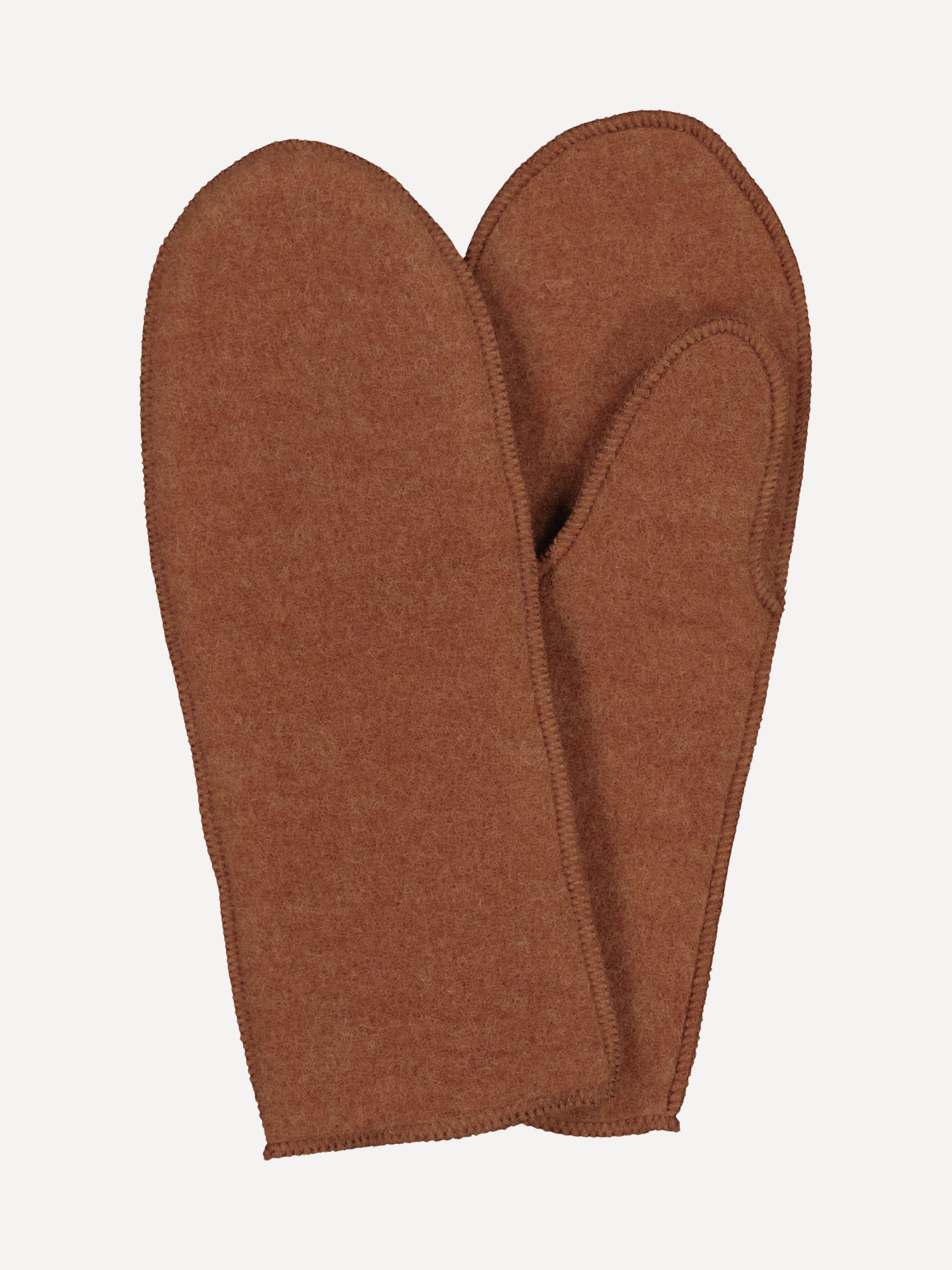 mittens wool fleece, copper