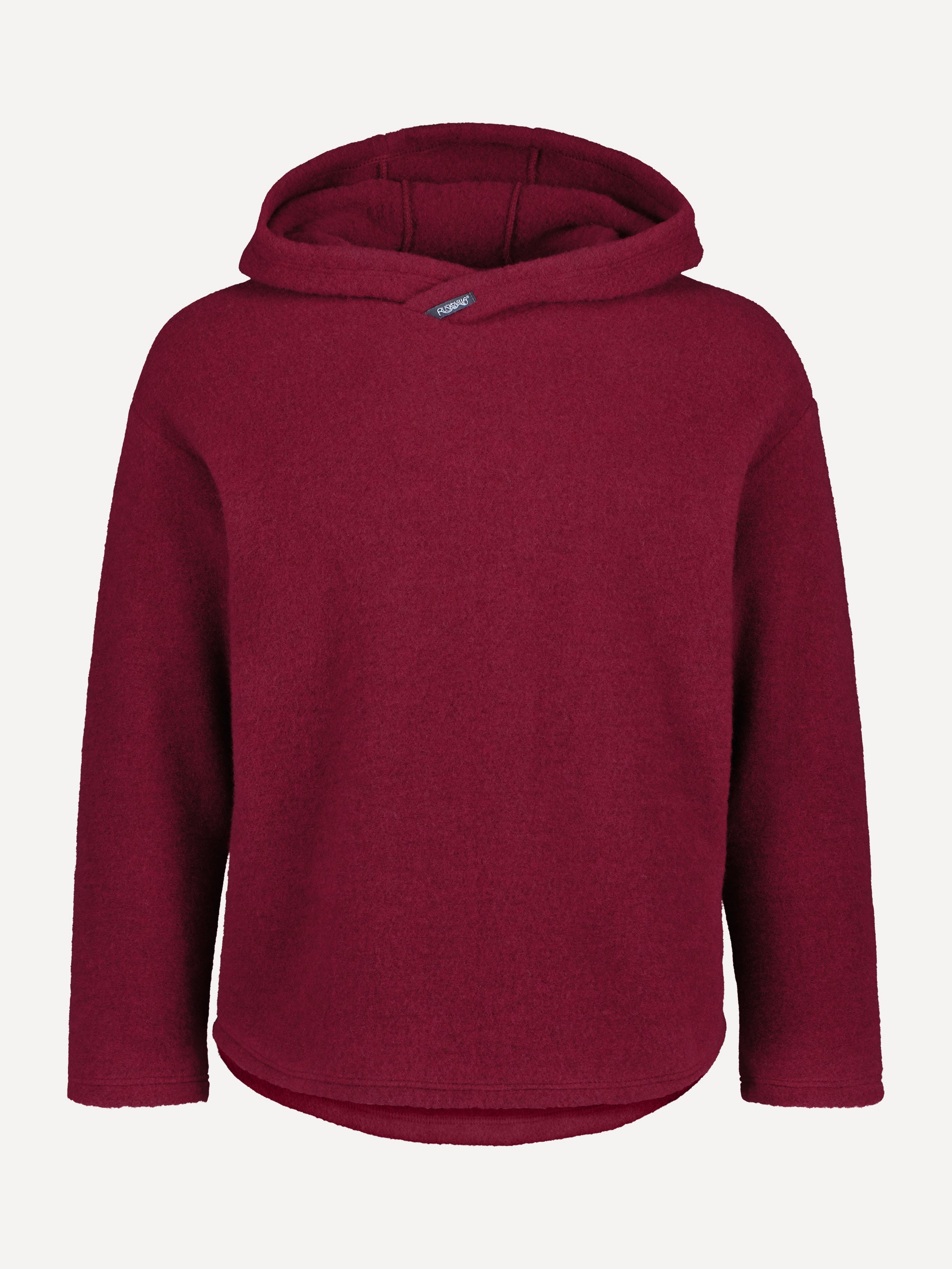 Ruskovilla villafleecehuppari unisex, karpalo, 100% luomumerinovillaa