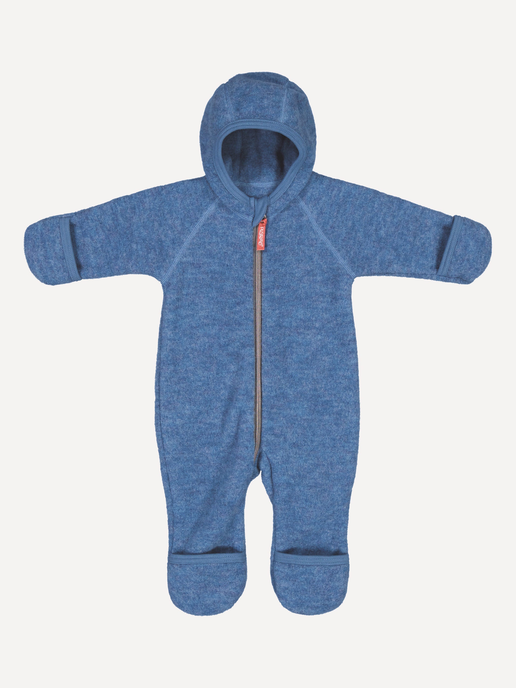 Baby overalls, wool fleece, sky blue