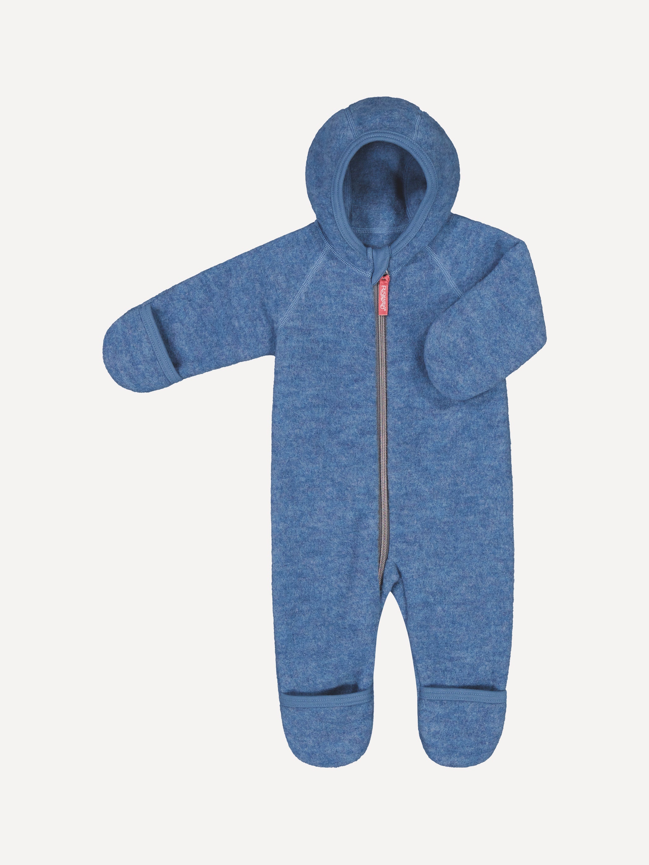 Baby overalls, wool fleece, sky blue