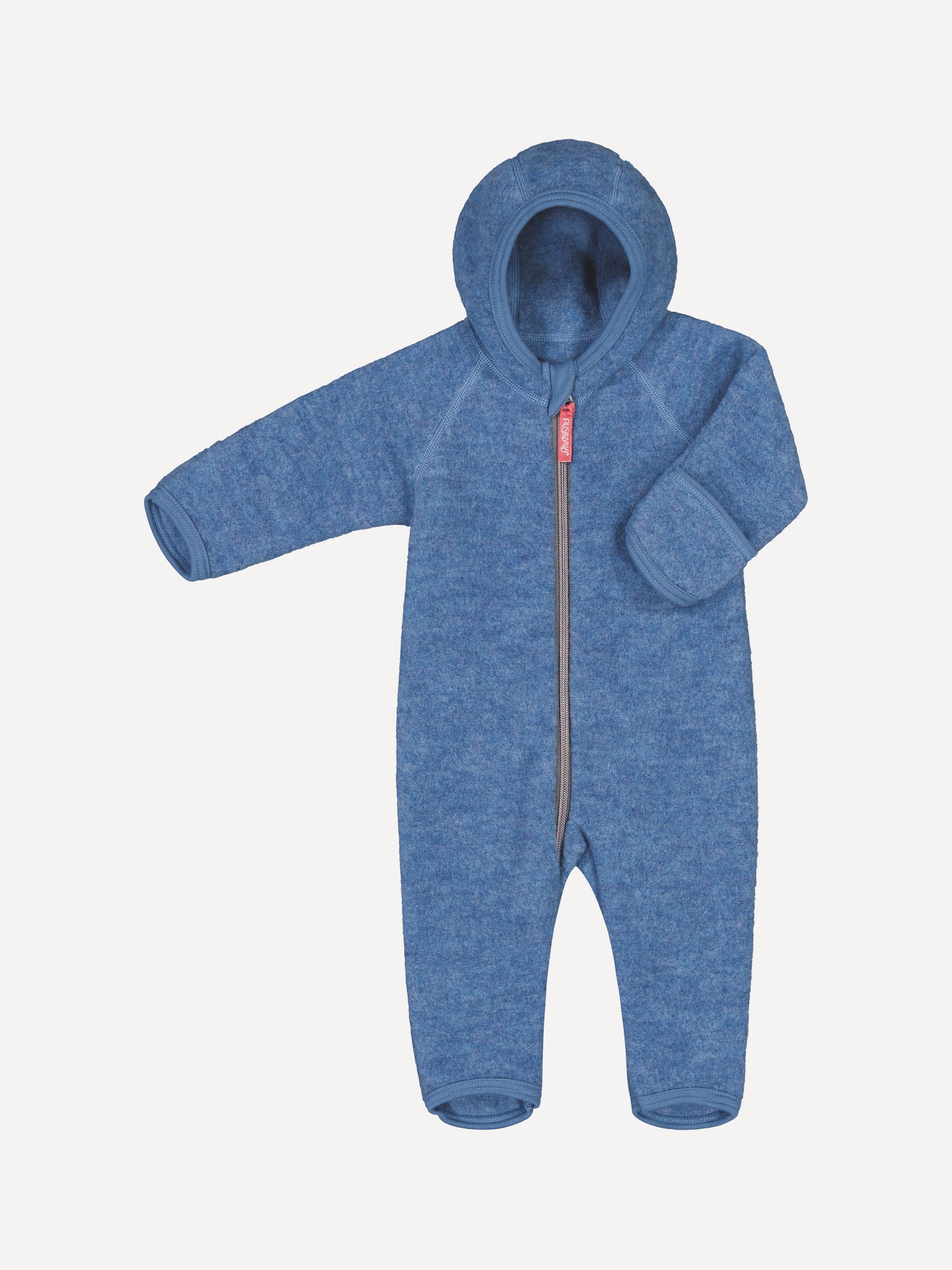 Baby overalls, wool fleece, sky blue