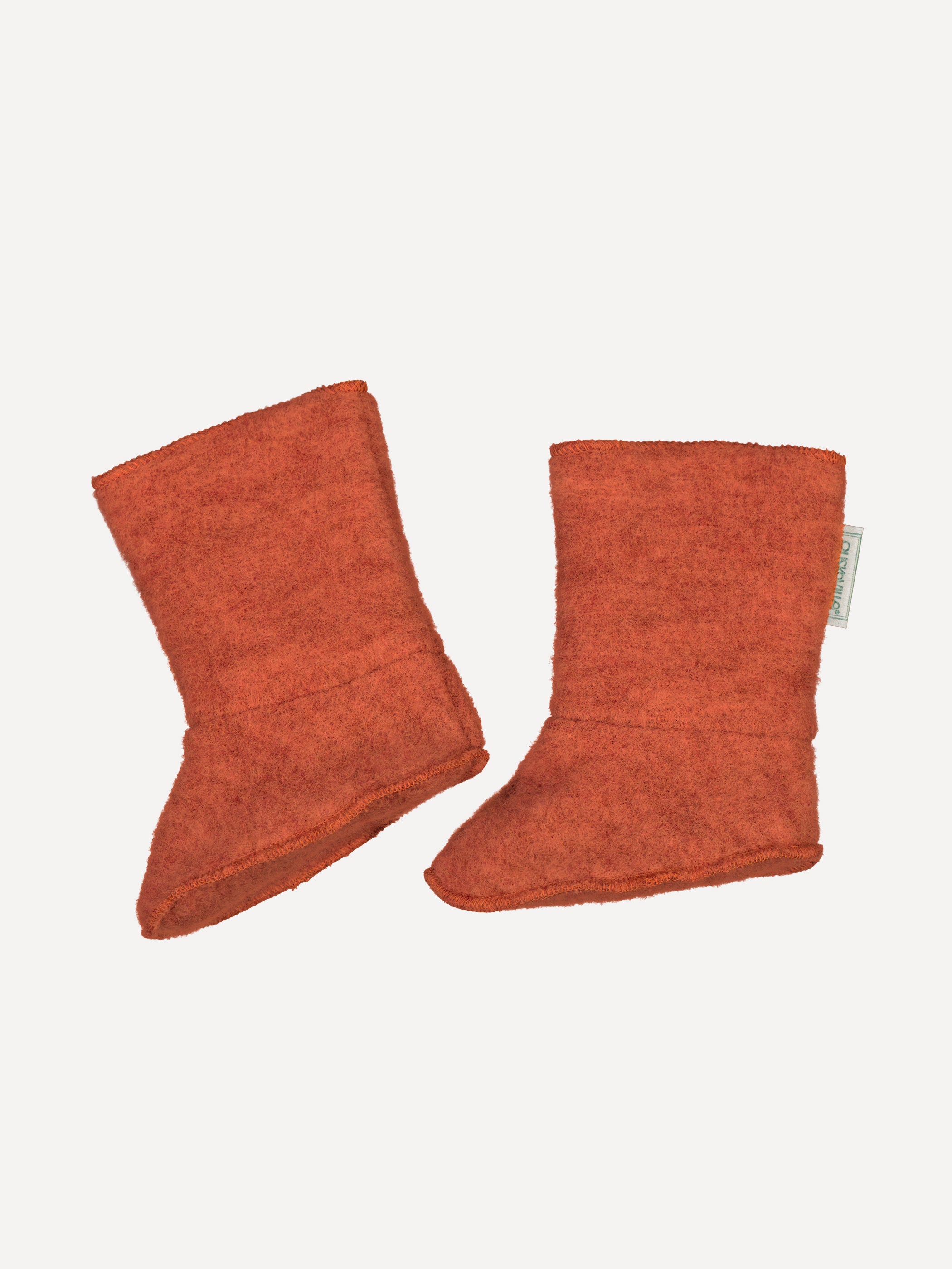 Ruskovilla vauvan tossut villafleeceä, hilla