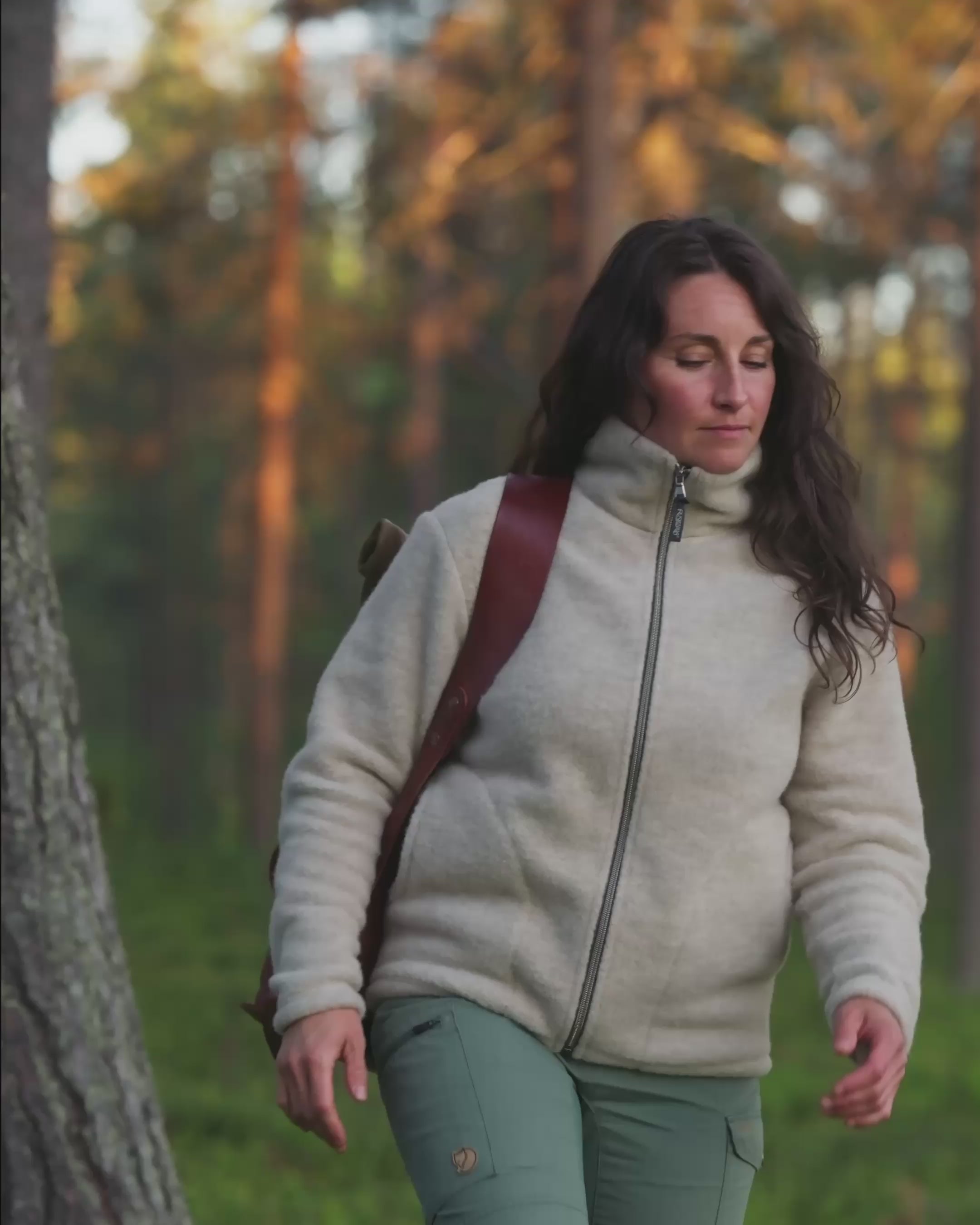 Video naisten rento villafleecetakki, dyyni, XS