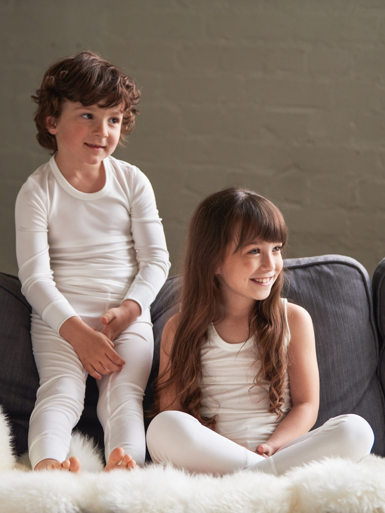 Ruskovilla's organic silk underpants for children in white