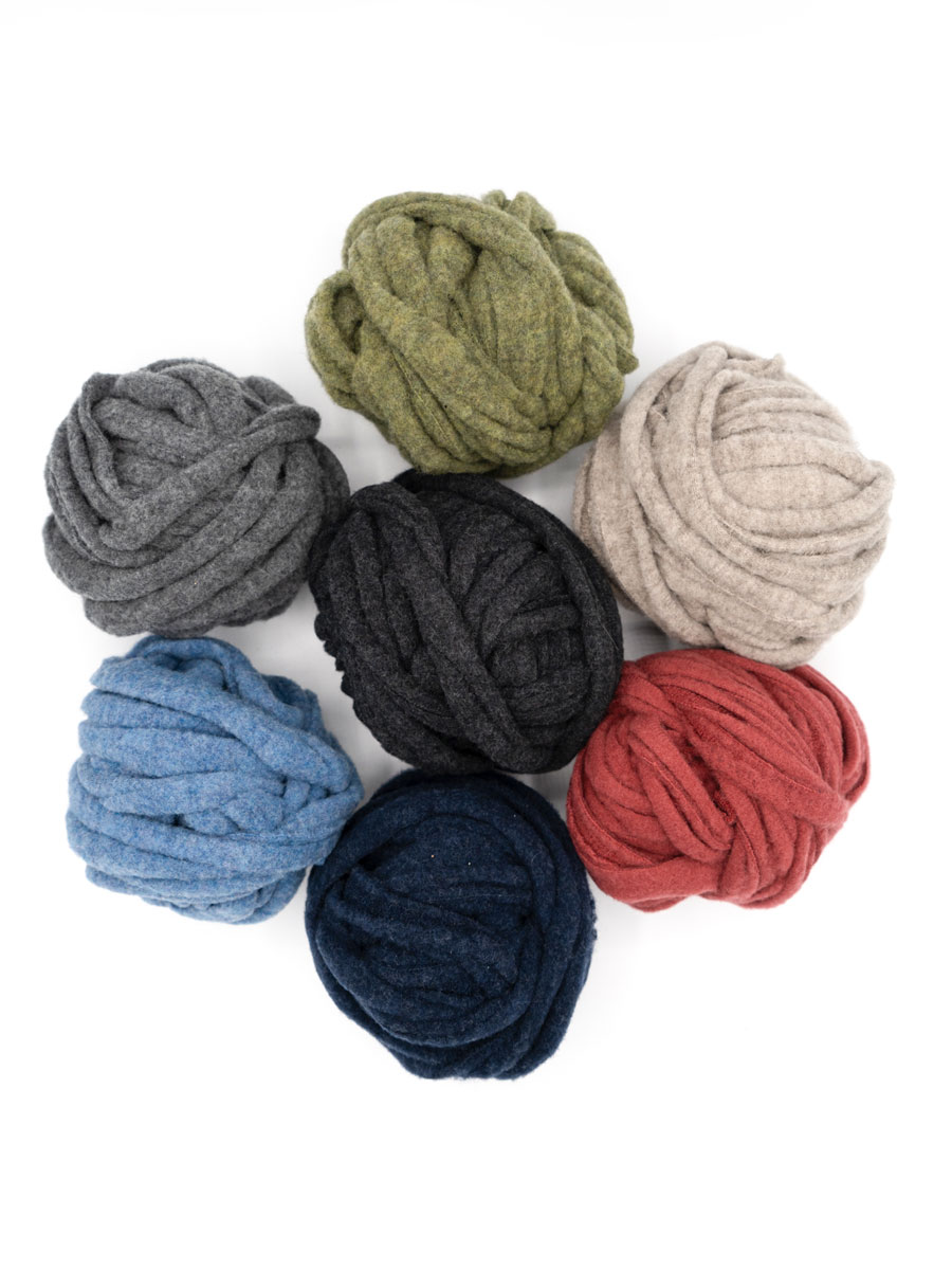 Ruskovilla's organic merino wool fleece carpet rags